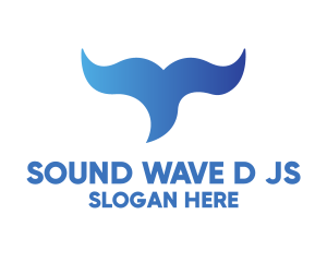 Whale Tail Waves logo design