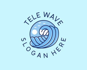 Wave Water Resort  logo design