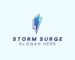 Weather Thunder Storm logo design