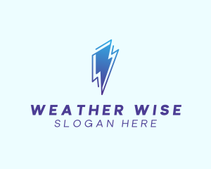 Weather Thunder Storm logo design