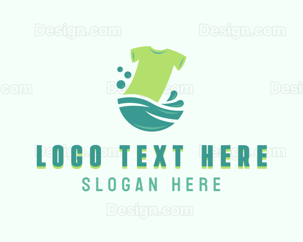 Clean Laundry Wash Logo