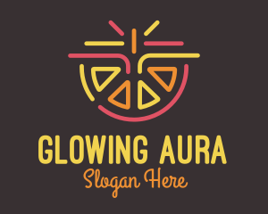 Neon Citrus Burst logo design