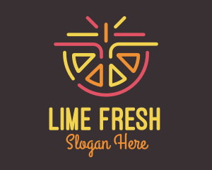 Neon Citrus Burst logo design