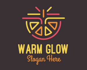 Neon Citrus Burst logo design