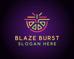 Neon Citrus Burst logo design