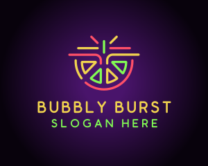 Neon Citrus Burst logo design