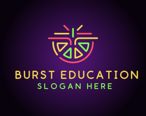 Neon Citrus Burst logo design