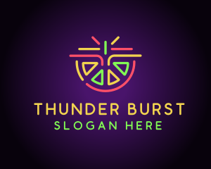 Neon Citrus Burst logo design