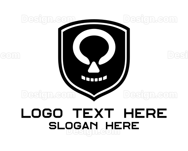 Abstract Skull Shield Logo