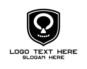 Shield - Abstract Skull Shield logo design