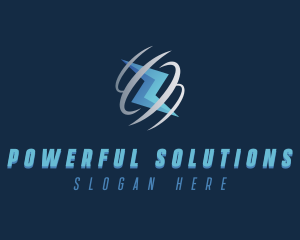 Lightning Bolt Electricity logo design