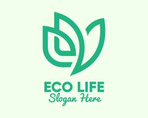 Green Eco Bird logo design