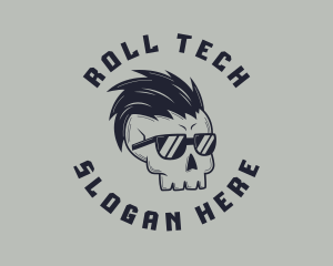 Punk Sunglasses Skull logo design