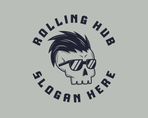 Punk Sunglasses Skull logo design