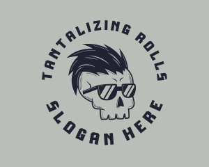 Punk Sunglasses Skull logo design