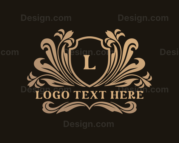 Elegant Floral Shield Logo