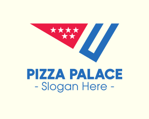 American Flag Slice logo design