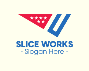 American Flag Slice logo