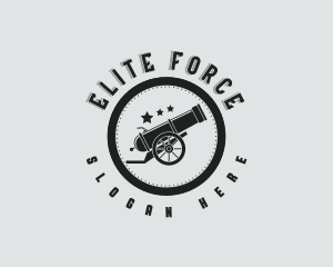 Army Cannon Weapon logo