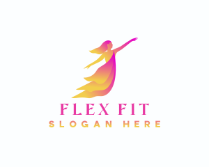 Woman Dancing Movement logo design