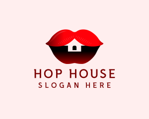 Erotic Lips House  logo design