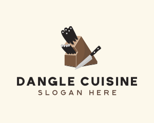 Knife Set Culinary School logo design