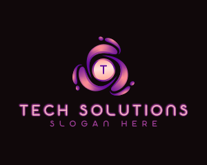 Cyber Tech Swoosh logo