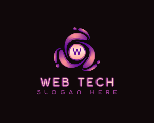 Cyber Tech Swoosh logo design