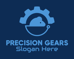 Industrial Gear Mouse  logo design