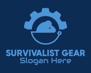 Industrial Gear Mouse  logo design