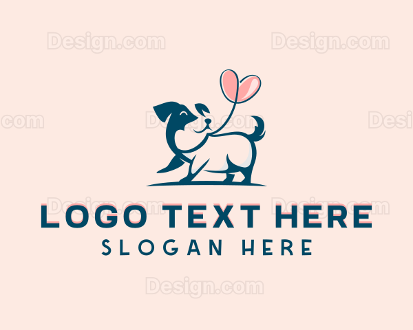 Dog Valentine Balloon Logo