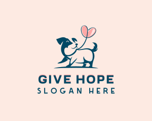 Dog Heart Balloon Logo