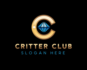 Royal Diamond Letter C logo design