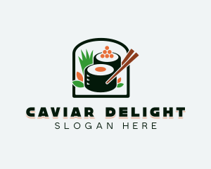 Caviar Sushi Cuisine logo design