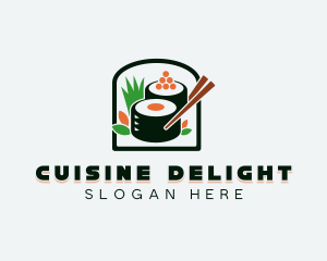 Caviar Sushi Cuisine logo design