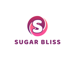 Circle Swirl Candy Sweets logo design