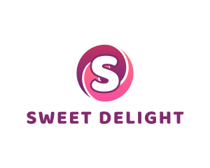 Circle Swirl Candy Sweets logo design