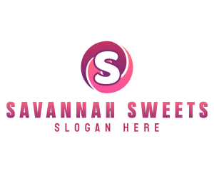 Circle Swirl Candy Sweets logo design