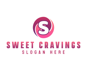 Circle Swirl Candy Sweets logo design