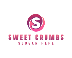 Circle Swirl Candy Sweets logo design