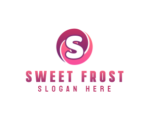 Circle Swirl Candy Sweets logo design