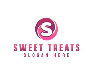 Circle Swirl Candy Sweets logo design