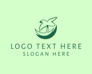 Green Tropical Palm logo