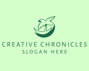 Green Tropical Palm logo design