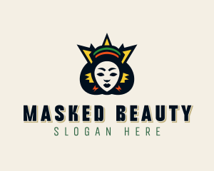 Jamaica Female Mask logo design