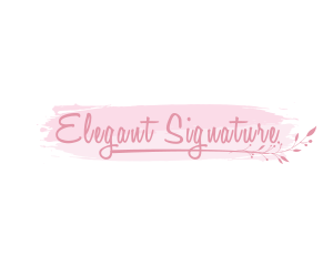 Feminine Script Organic logo design