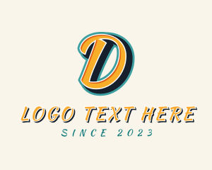 Lettering - Record Label Letter D logo design