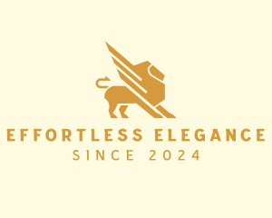 Elegant Lion Griffin logo design