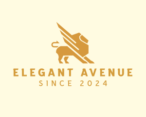 Elegant Lion Griffin logo design