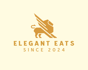 Elegant Lion Griffin logo design